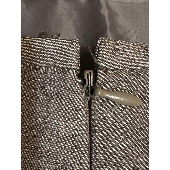 Le Suit Essentials Brown Tweed Pleated Midi Skirt Size 14 Career Workwear - Picture 2 of 7